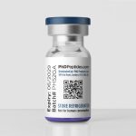 GHK-CU 50mg vial rear label with batch number, expiry date and QR code