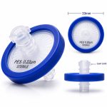 0,22 μm PES-sprutfilter med en diameter på 33 mm och Luer-lock-anslutning