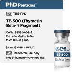 TB-500 5mg product details with molecular information and research-use labelling