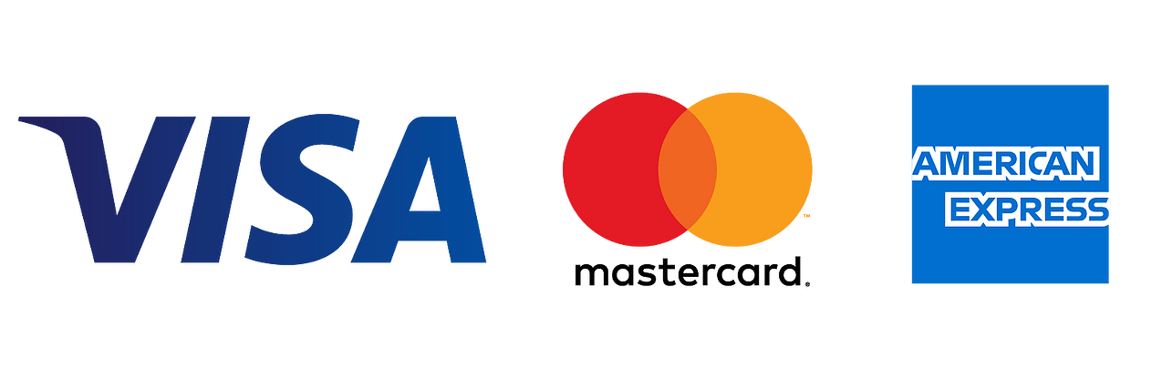 Visa, Mastercard and American Express accepted