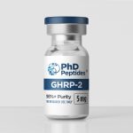 GHRP-2 5mg peptide vial, front label