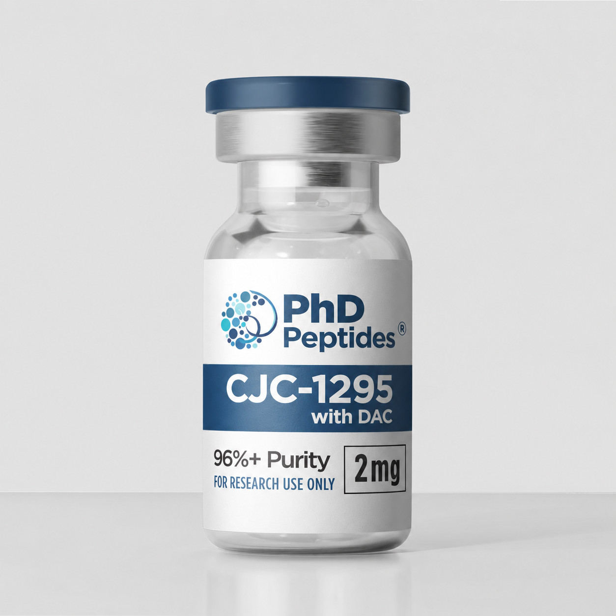 CJC-1295-with-DAC-2mg-vial PhD Peptides CJC-1295 with DAC 2mg research vial with 96%+ purity label